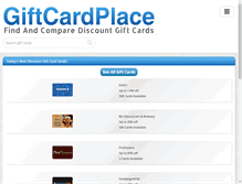 Tablet Screenshot of giftcardplace.com